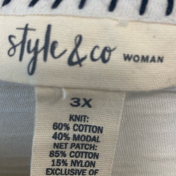 Style & Co peasant blouse Item#4 - Picture 6 of 7